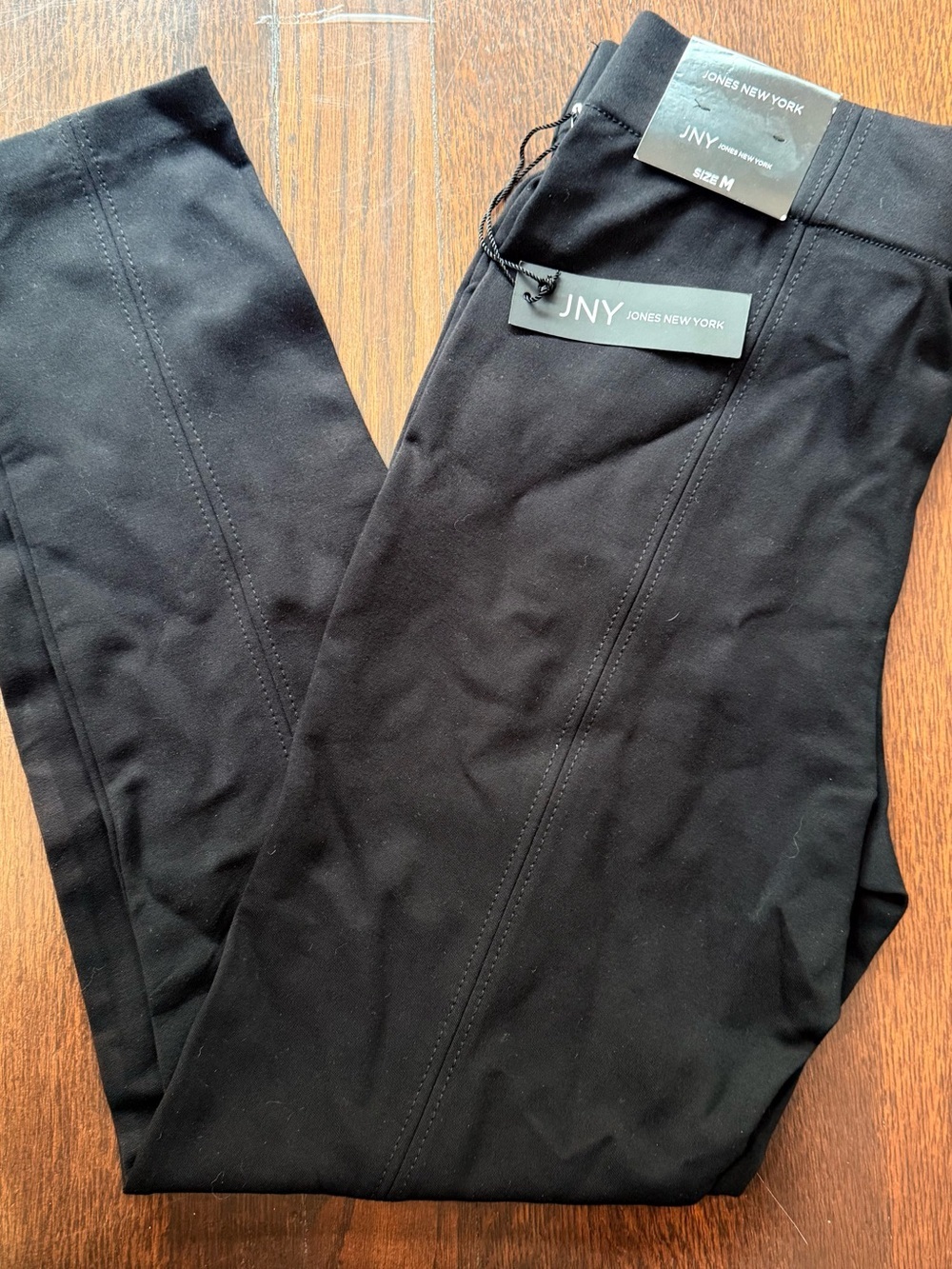 Jones New York Black Ponte Leggings with JNY Tags Comfortable Size Medium.